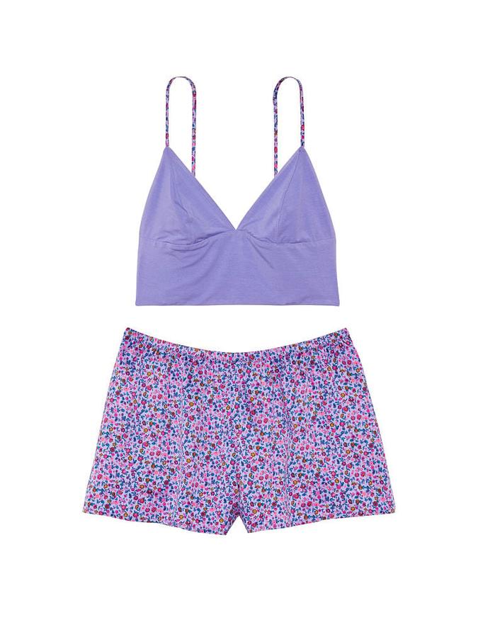 Modal Cami Top and Satin Short Set image number 2
