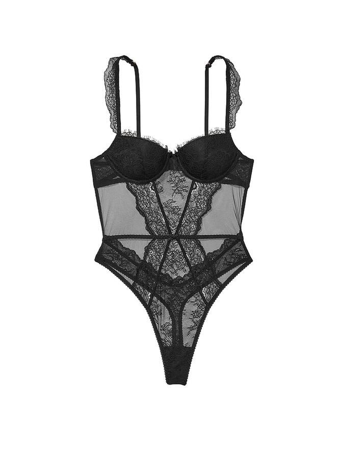 Lightly Lined Demi Lace Teddy image number 2
