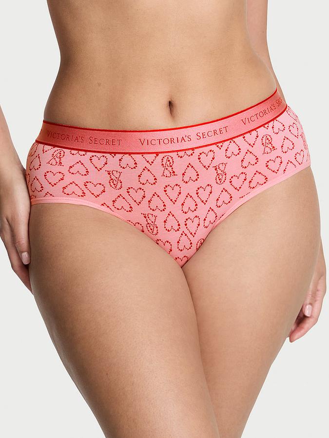 Victoria's Secret Script Logo Hiphugger Panties – 3-Pack, Breathable & Stretchy Cotton Feel