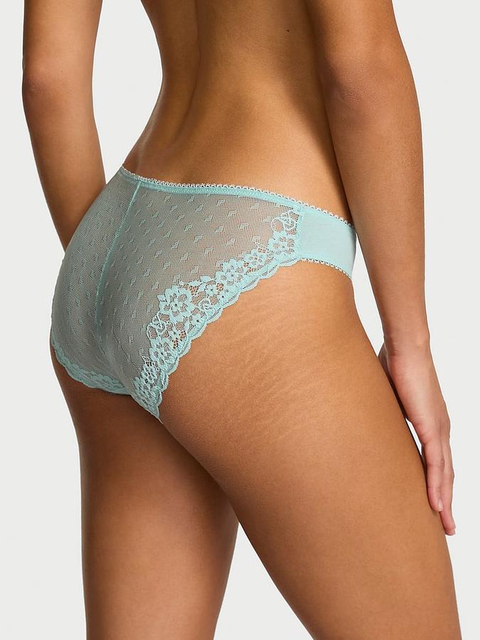 Stretch Cotton Heart Lace Bikini Panty