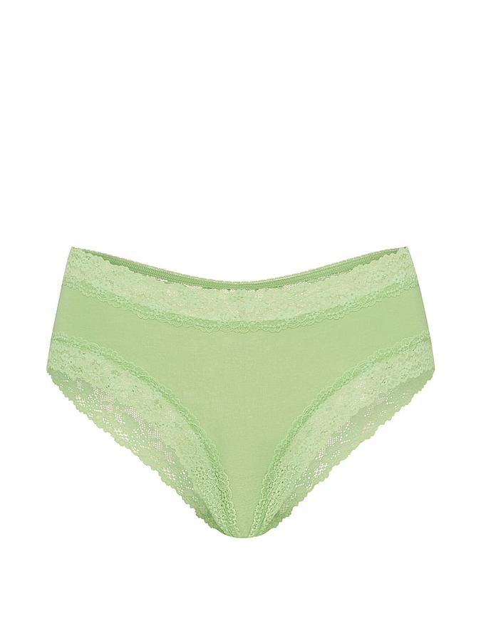 Cotton Lace-Trim Cheeky Panty image number 2