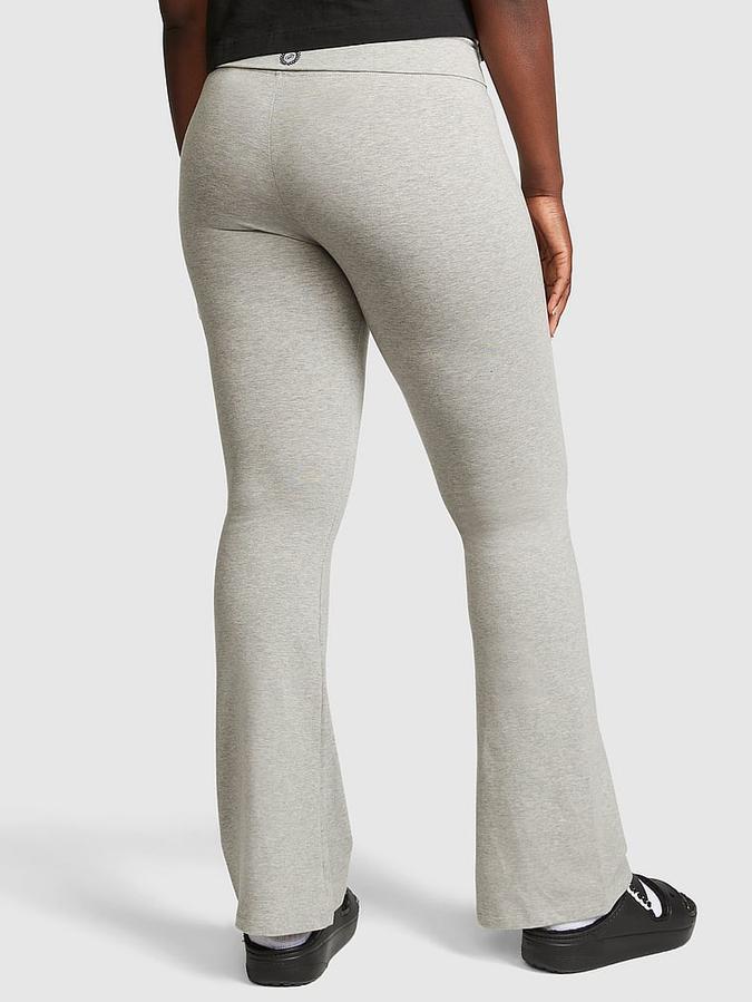 Cotton Foldover Flare Leggings image number 1