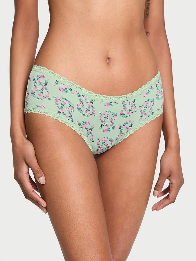 Cotton Lace-Waist Cheeky Panty