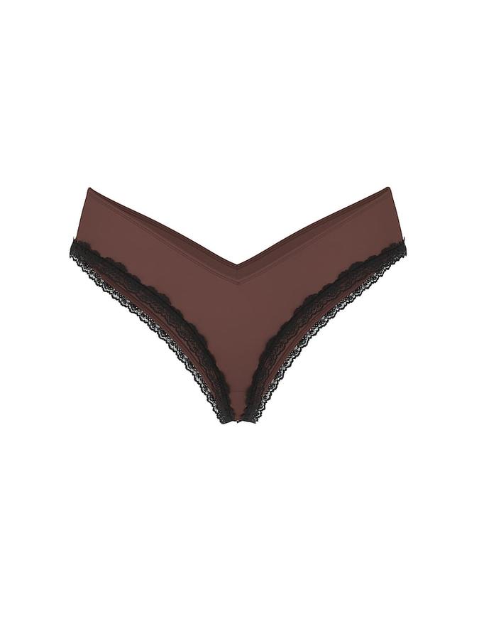 Lace-Trim High-Leg Cheeky Panty image number 2