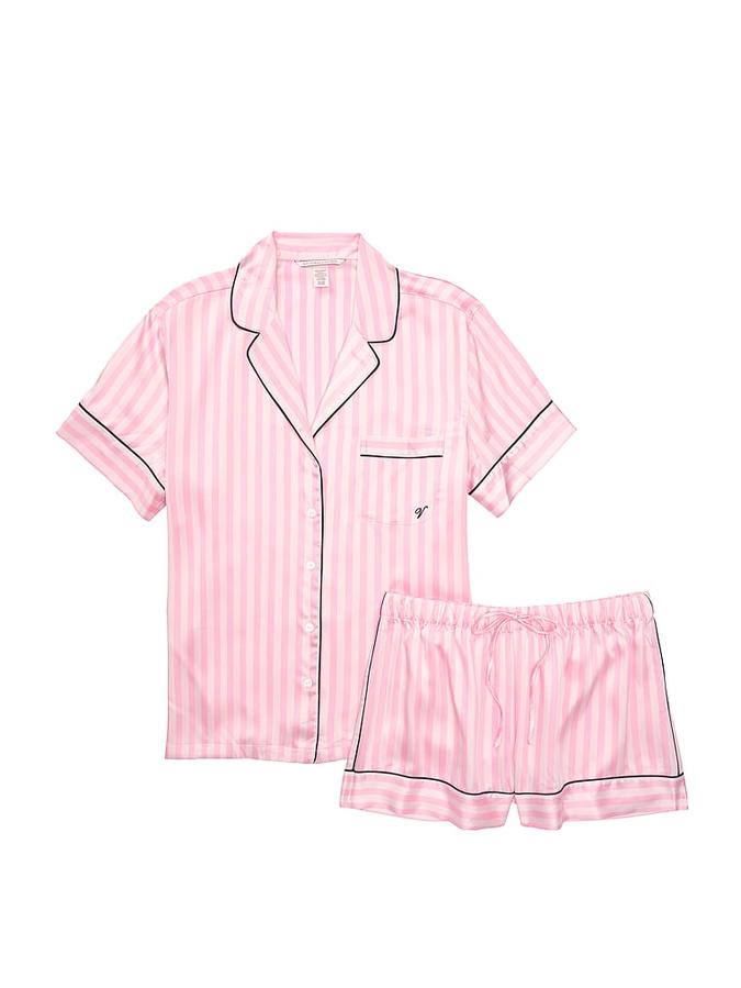 Satin Short Pajama Set image number 2
