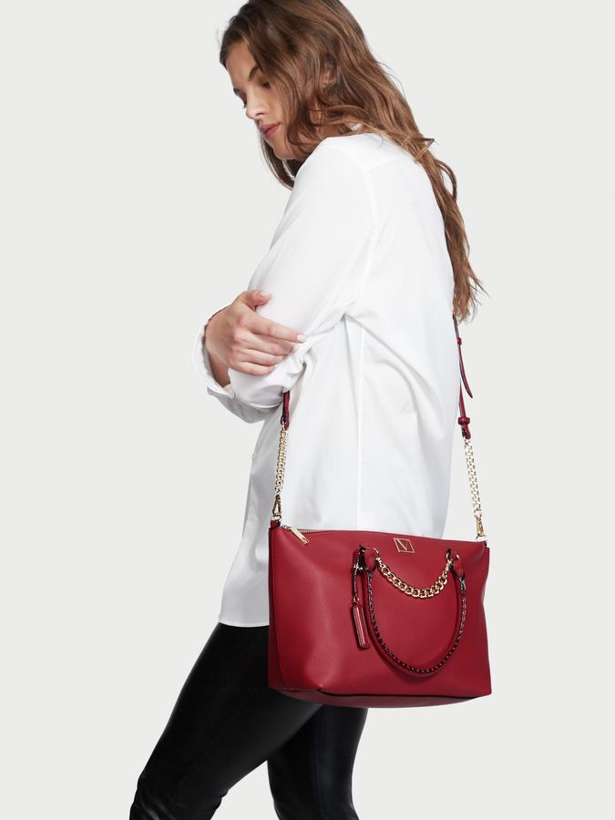 The Victoria Satchel Bag Real Red image number 1