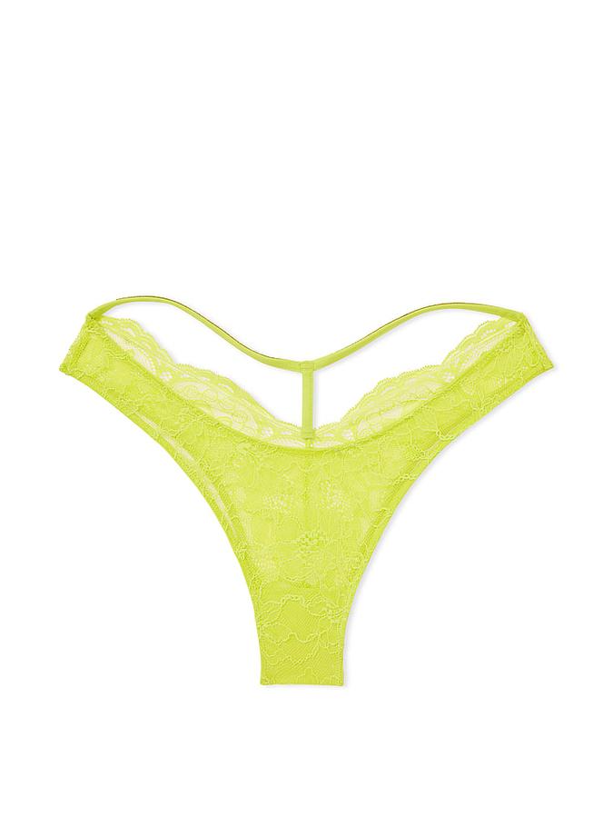 Shine Strap Cutout Lace Brazilian Panty image number 2