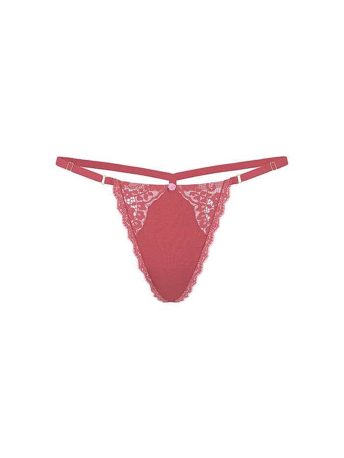 Lace-Trim Adjustable V-String Panty image number 2
