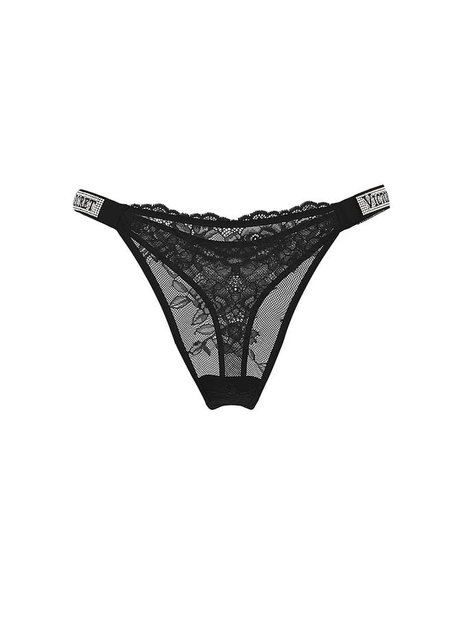 Shine Strap Lace Thong Panty image number 2