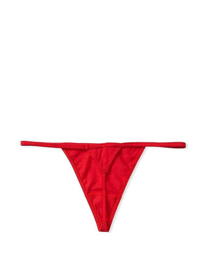 Stretch Cotton V-String Panty image number 2