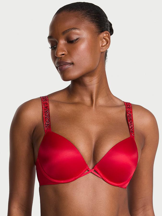 Sunset Ombré Shine Strap Push-Up Bra image number 0