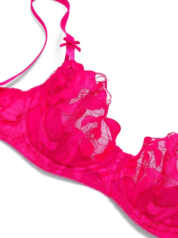 Wicked Unlined Pop Floral Embroidery Balconette Bra image number 2