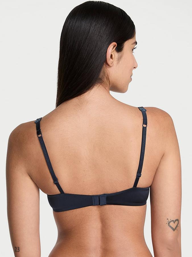 Electric Orchid Shine Strap Lightly Lined Plunge Demi Bra image number 1