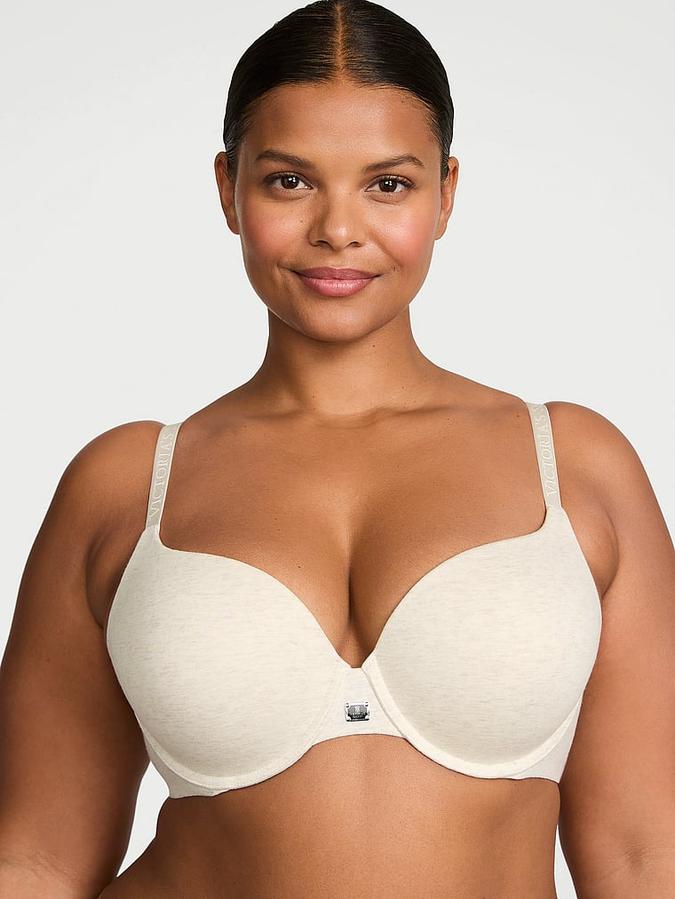 Cotton Logo Hardware Perfect Shape Push-Up Bra image number 0