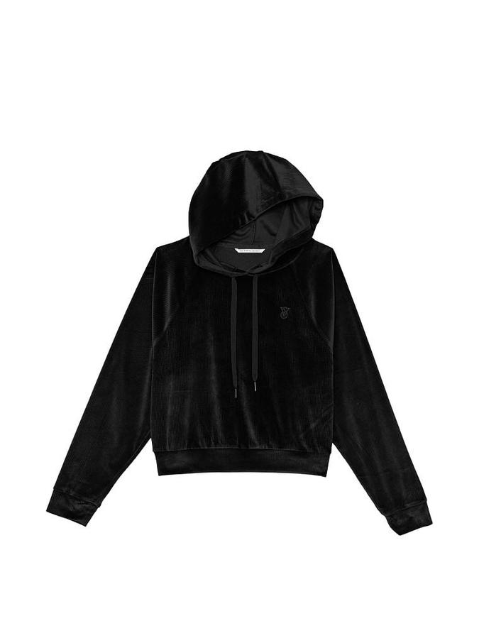 Ribbed Velour Pullover Hoodie image number 2
