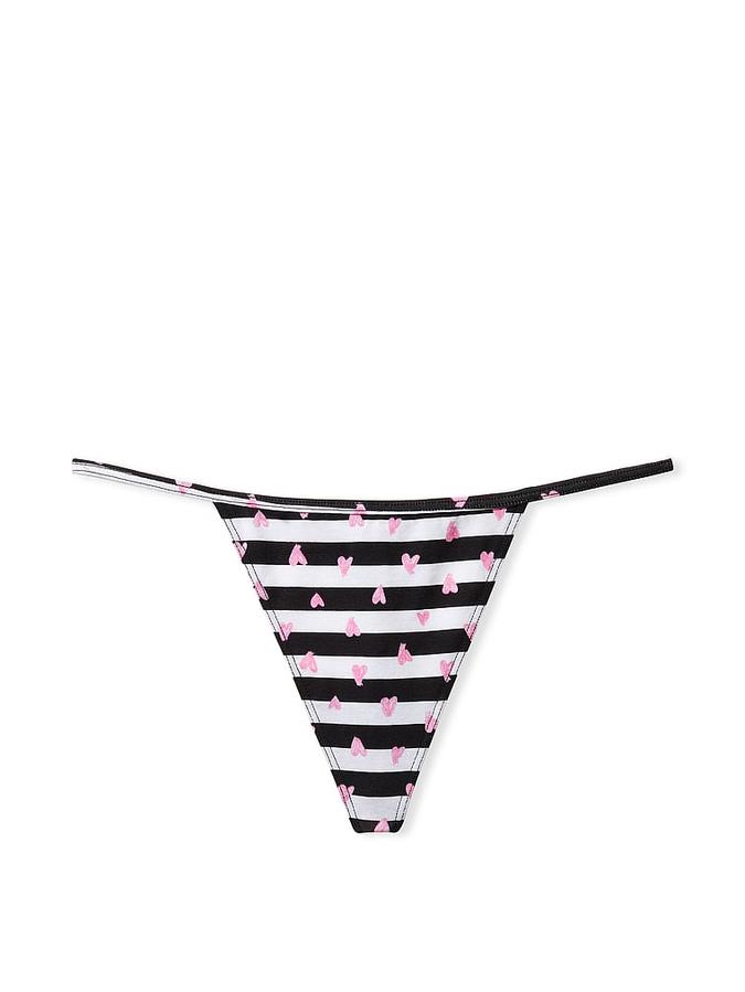 Stretch Cotton V-String Panty image number 1