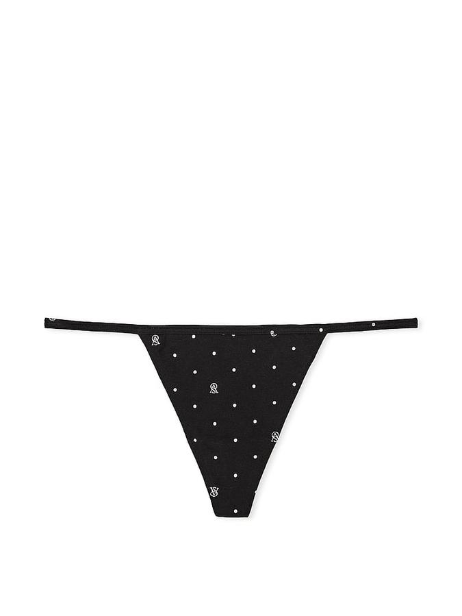 Stretch Cotton V-String Panty image number 1