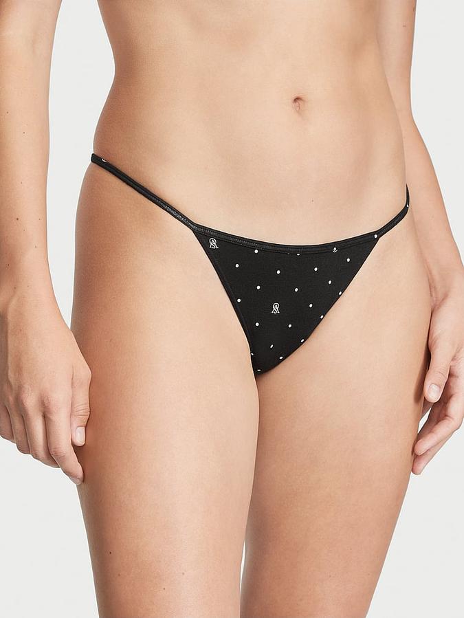 Stretch Cotton V-String Panty image number 0