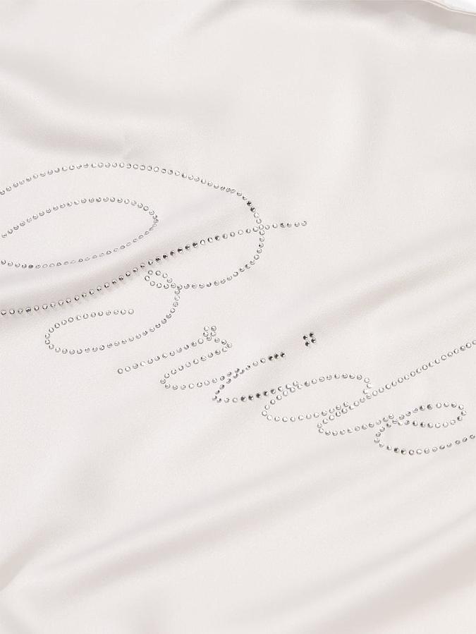 Bride Embellished Satin Short Robe image number 3