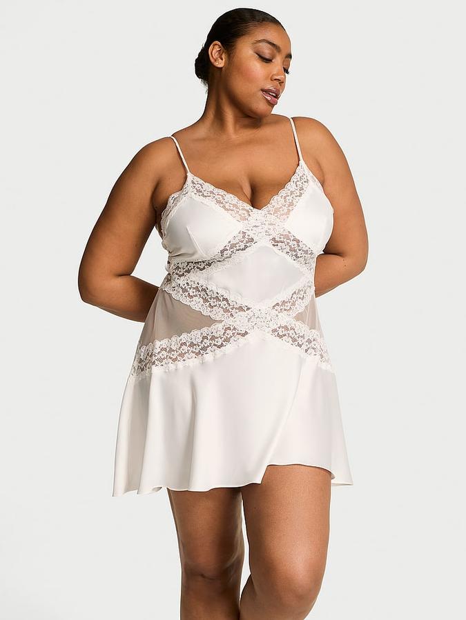 Dare to Dream Lace & Satin Flounce Slip image number 0