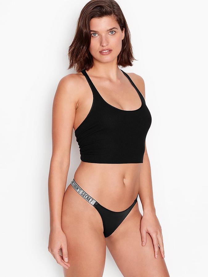 Bombshell Shine Strap Brazilian Panty image number 0