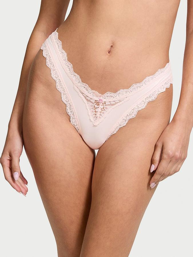 Lace-Trim Brazilian Panty