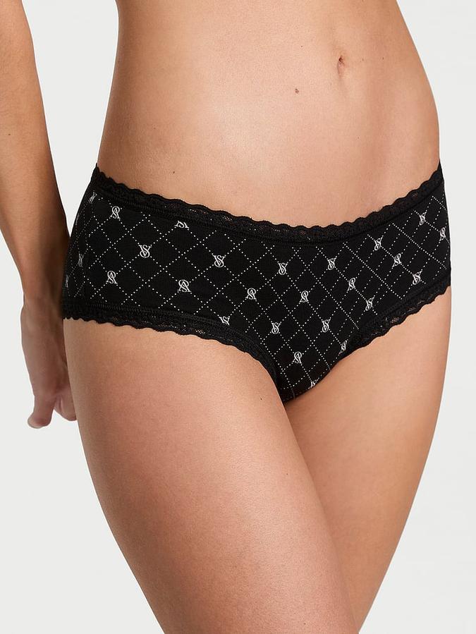 Cotton Lace-Waist Cheeky Panty