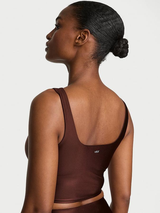VSX GlossyTech™ Square-Neck Bra Top image number 1
