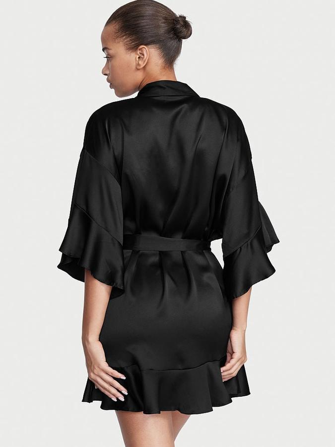 Satin Flounce Robe image number 1