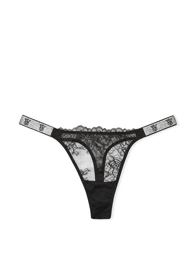 Shine Strap Lace Thong Panty image number 2