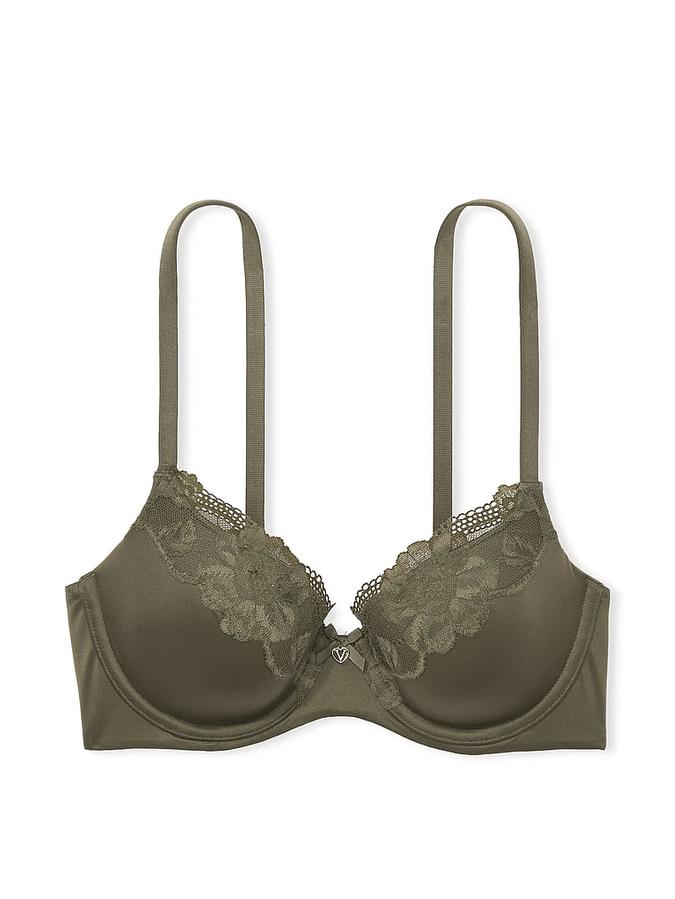 Lightly Lined Lace-Trim Demi Bra