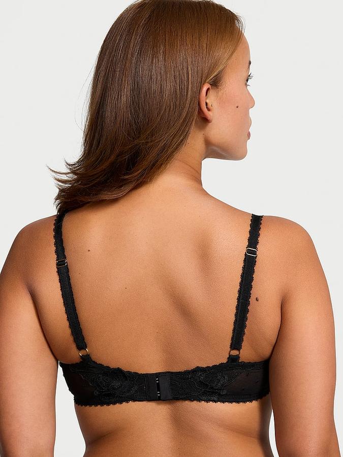 Sheer Rose Unlined Low-Cut Demi Bra