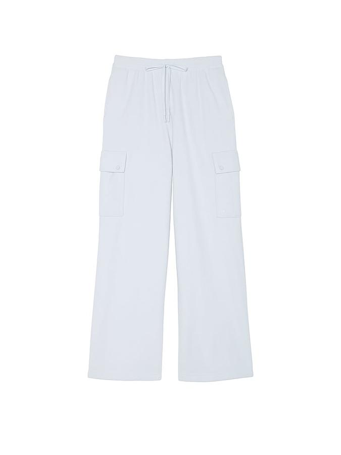 PINK Micro Fleece Wide-Leg Cargo Pants image number 2