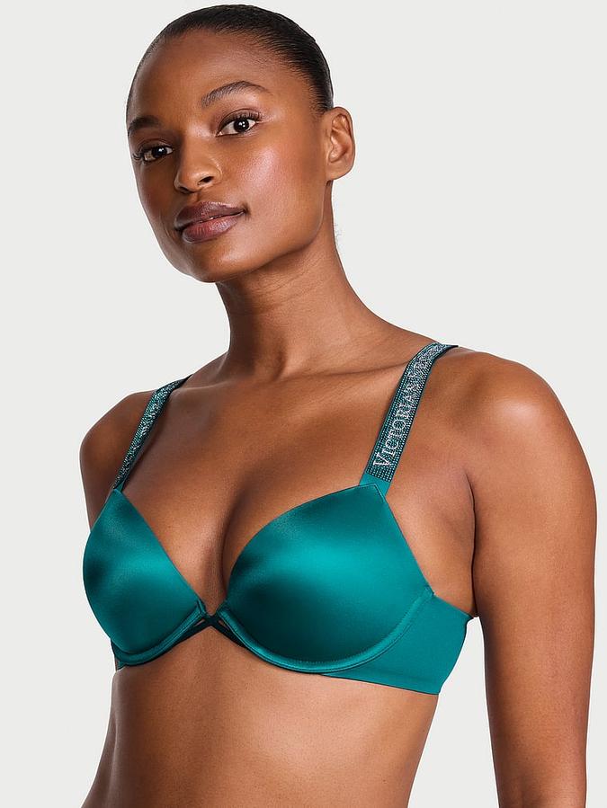 Logo Shine Strap Push-Up Bra