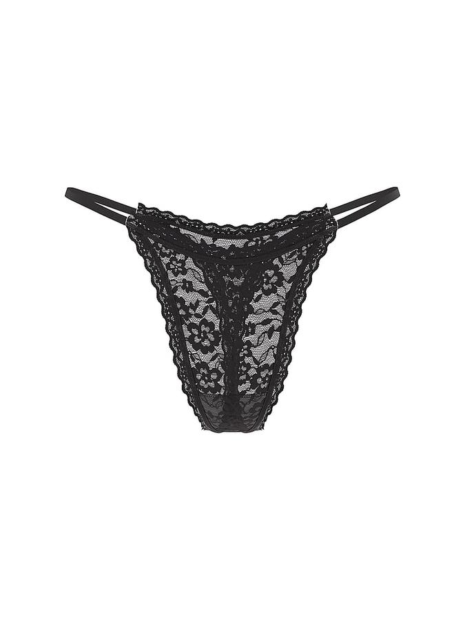 Blossom Lace String Thong Panty image number 2
