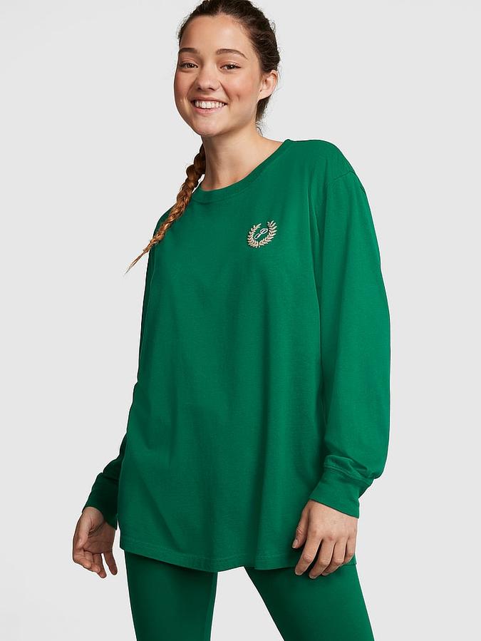 Oversized Long-Sleeve Campus Tee image number 0