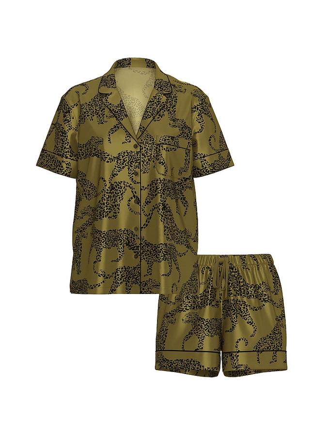 Glazed Satin Short Pajama Set image number 2