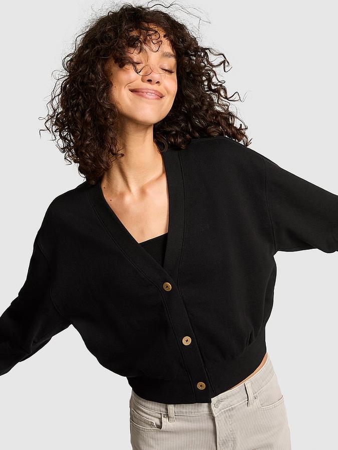 Ivy Fleece Cropped Cardigan image number 0