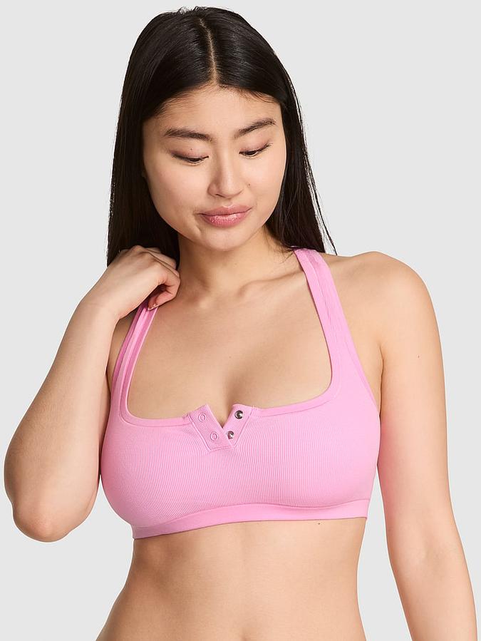 Cotton Dorm Unlined Racerback Bralette image number 0