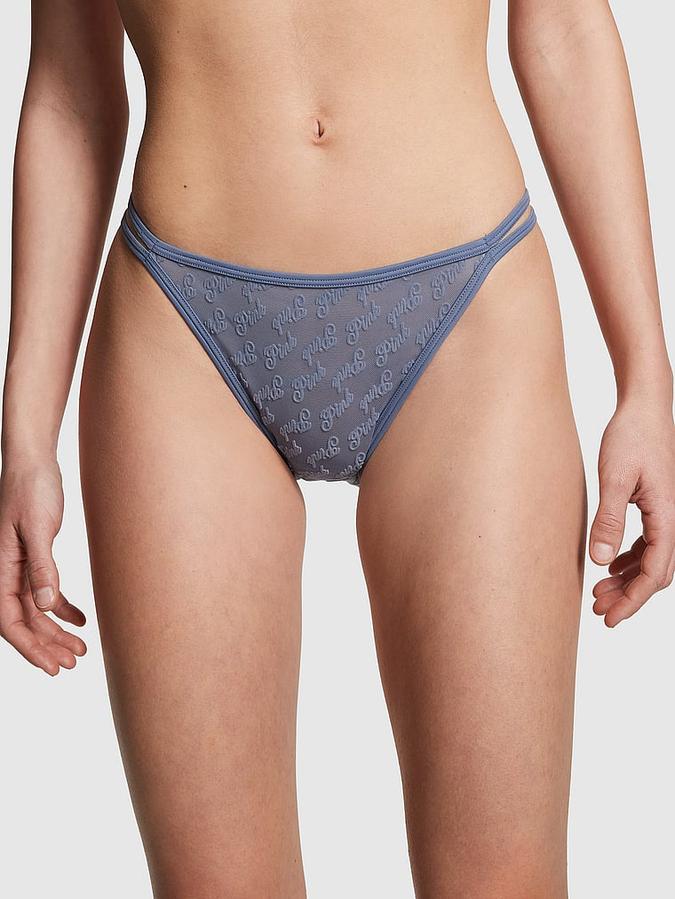 Logo Mesh Strappy Cheeky Panty image number 0