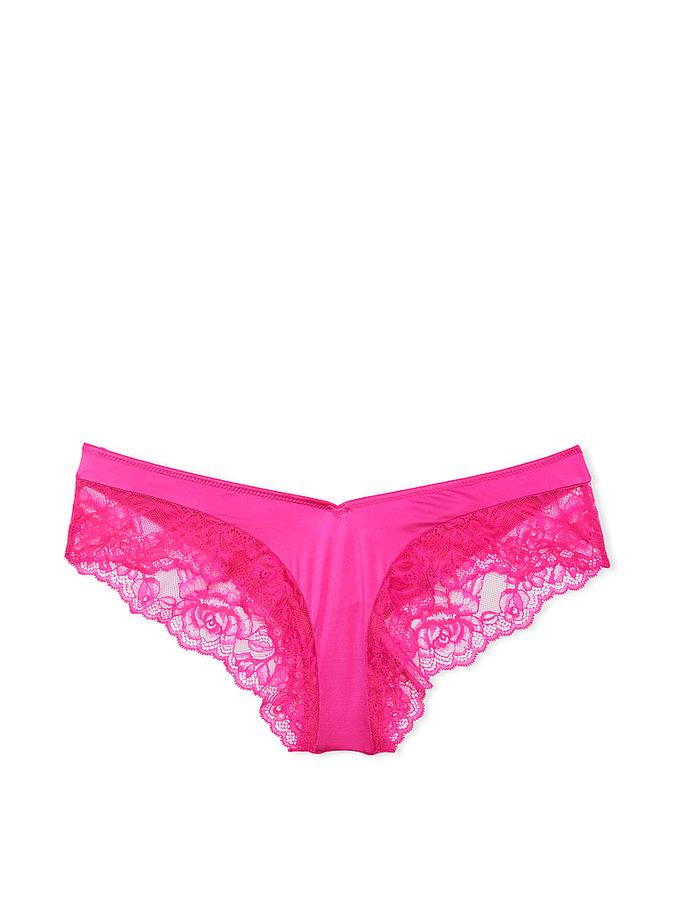 Rose Lace-Trim High-Leg Cheeky Panty image number 2