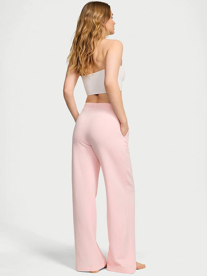 Brushed Modal Fleece Wide-Leg Lounge Pants image number 1