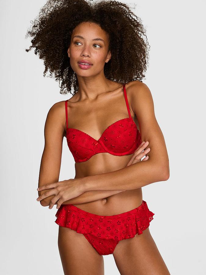 Mae Eyelet Thong Bikini Bottom image number 1