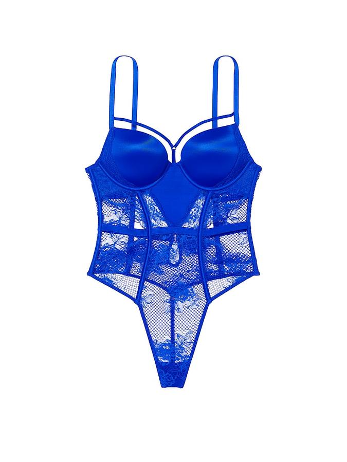 Bombshell Fishnet Floral Teddy image number 2