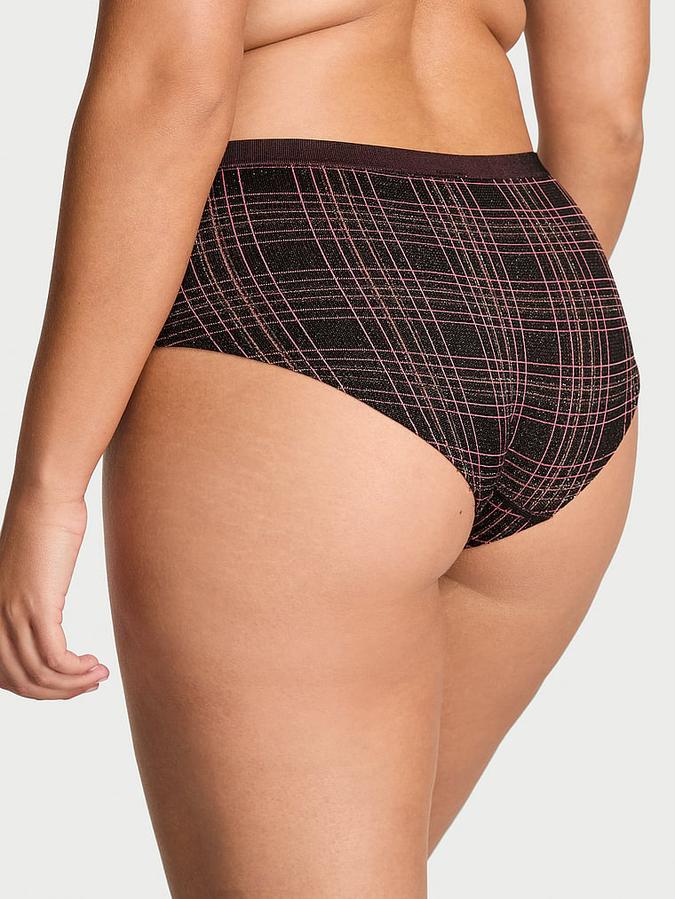 Seamless Shimmer Plaid Hiphugger Panty