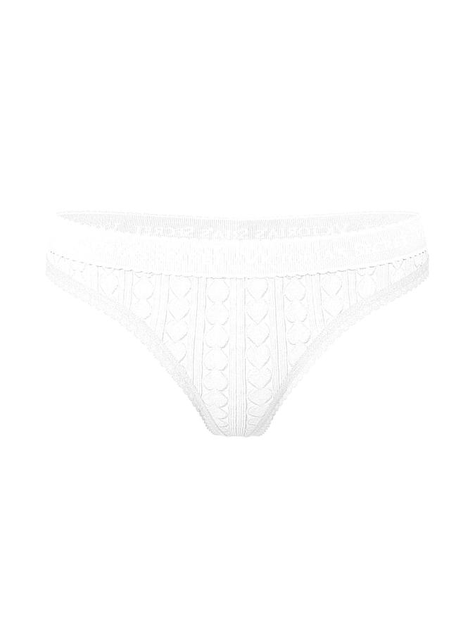 Logo Heart Pointelle Thong Panty image number 2