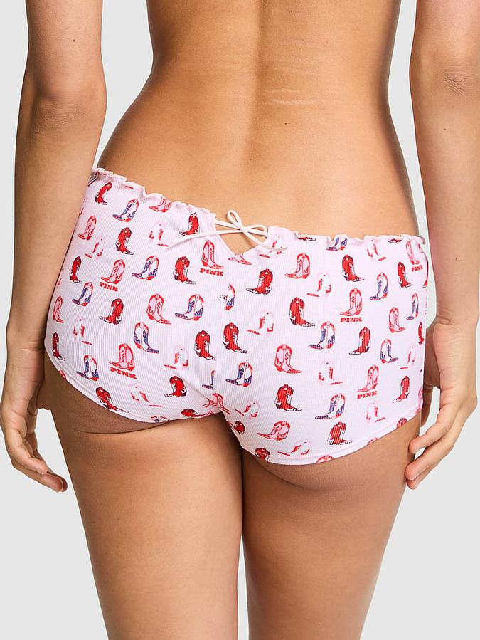 Cotton Back-Tie Boyshort Panty image number 1