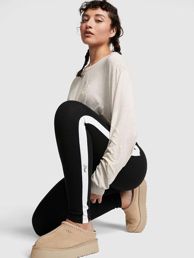 Cotton High-Waist Leggings image number 3