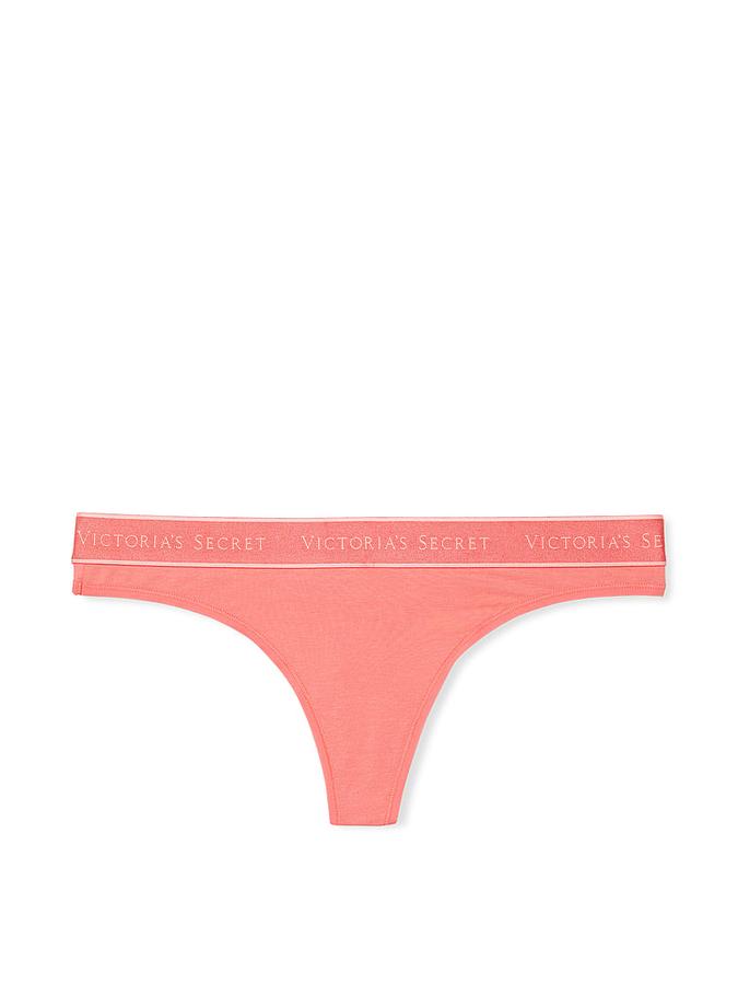 Logo Cotton Thong Panty image number 2
