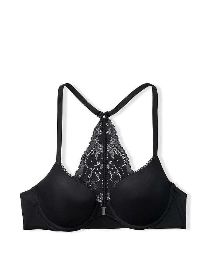 Lightly-Lined Lace-back Demi Bra image number 2
